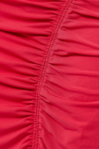 Gathered Jersey Midi Skirt
